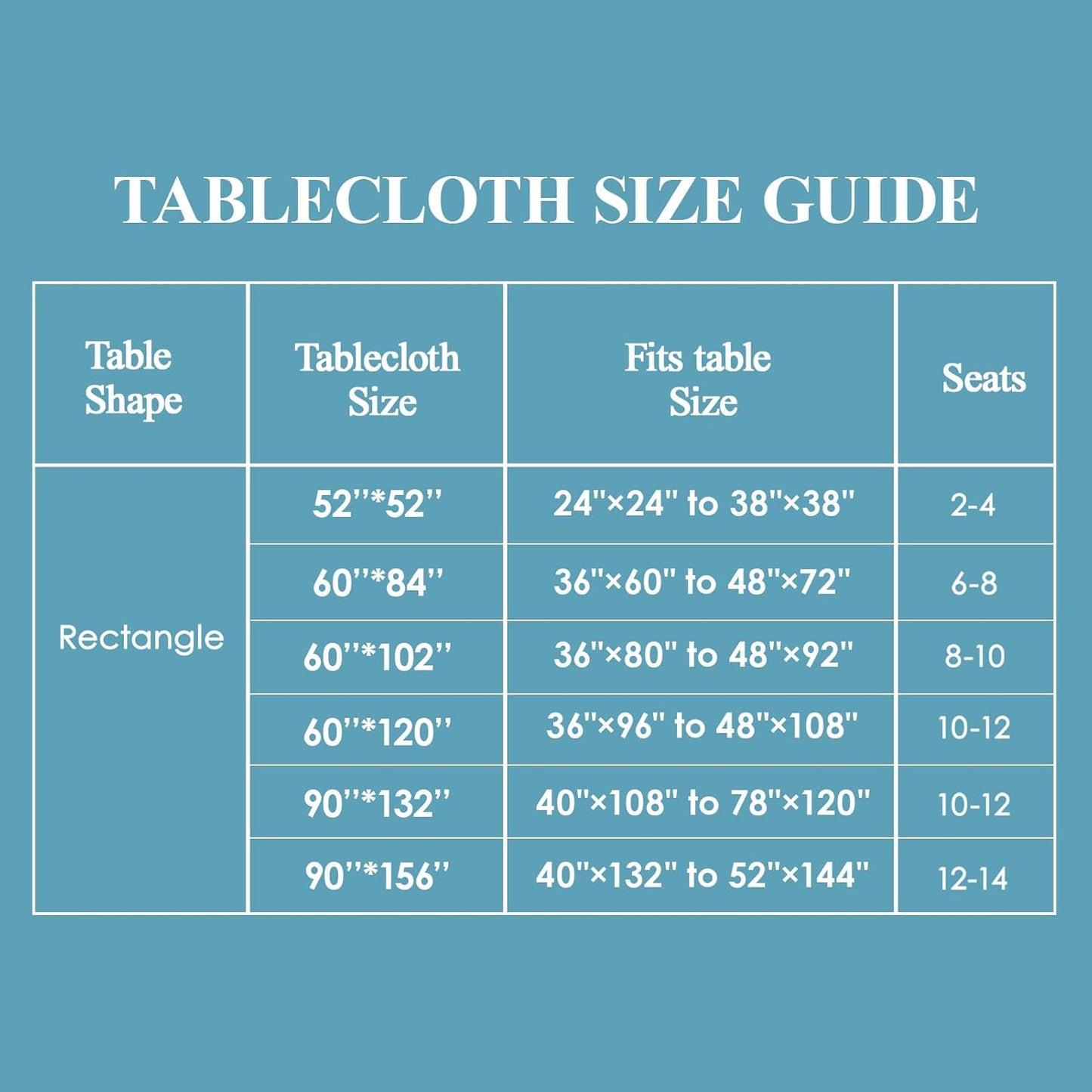 VidaFete Square Tablecloth 6 Pack 52 x 52 Inch Tablecloths Stain Wrinkle Resistant Polyester Dining Table Cover for Kitchen Dinning Party Wedding Rectangular Tabletop Buffet Decoration(Black)