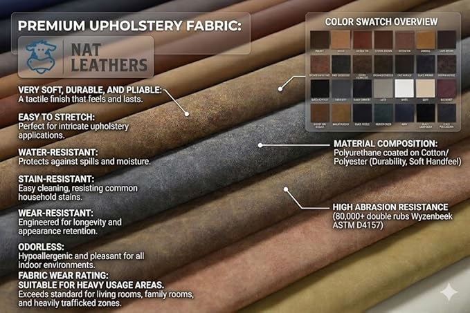 NAT Leathers, Blonde Distress Soft Faux Vegan Leather PU {Peta Approved Vegan} - Image 3
