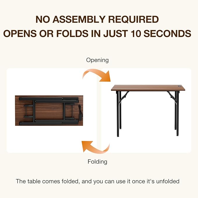 TEMI Small Computer Desk Folding Table - Image 4