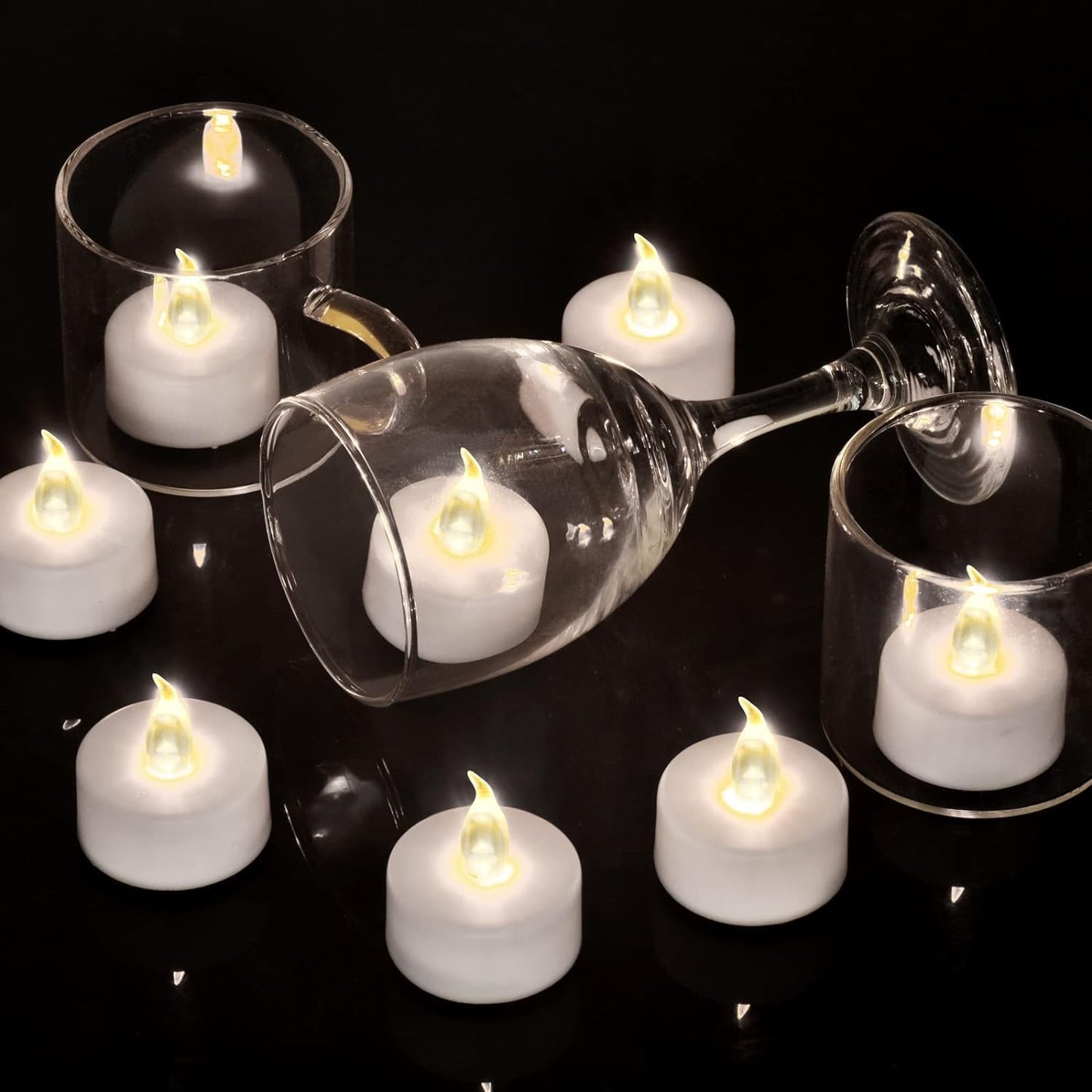 LED Tea Light Candles with Remote Control,Flickering Flameless Candle,Long Lasting 400+Hours,Battery Operated,with Timer for Home Decoration Seasonal &Festival Celebration WarmWhite (12pcs)