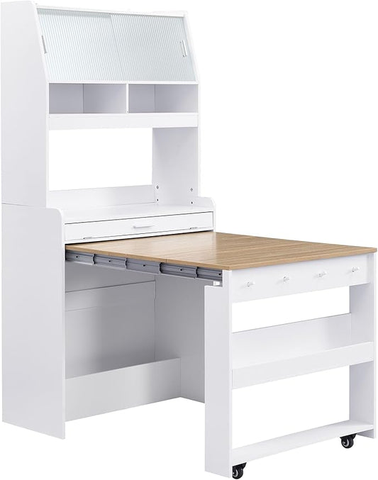 HRVEOCEI Folding Dining Tables for Small Spaces, Buffet Cabinet by HRVEOCEI