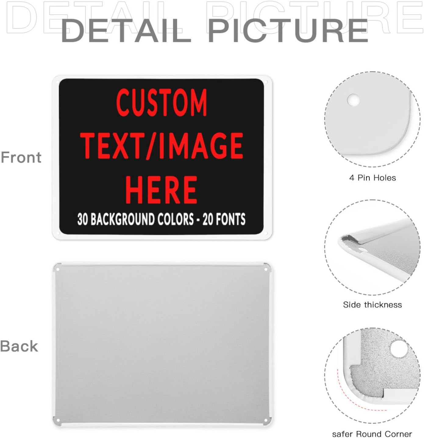 Custom Sign Personalized Custom Metal Sign, Customize For Office, Business, Workplace, Office, Home, Delivery Signs 8x12