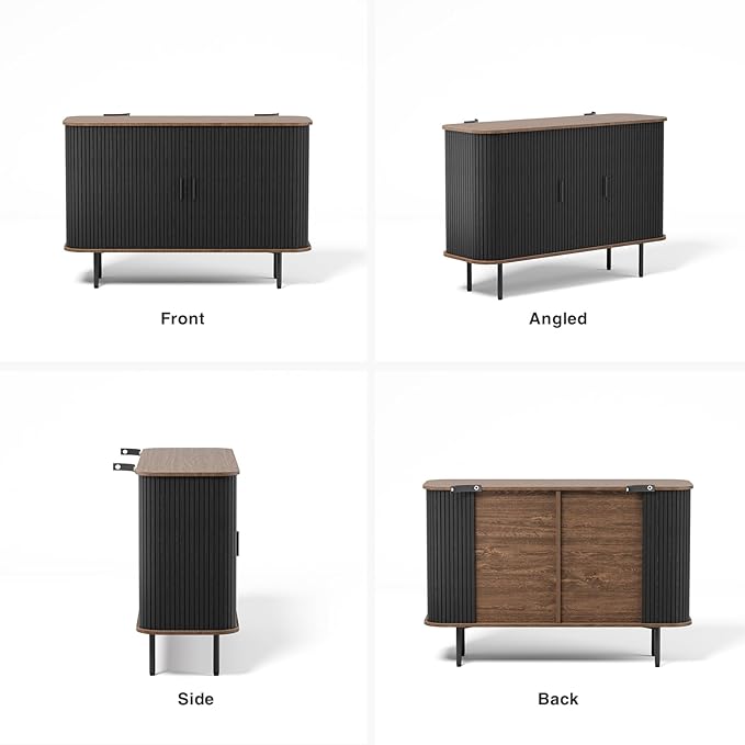 47''W x 32''H Black Buffet Sideboard Cabinet - Image 3