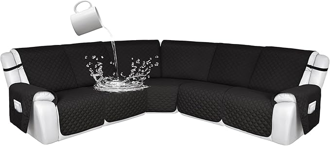 HDCAXKJ 100% Waterproof Reclining Sectional Couch Covers L Shape Recliner Sofa by HDCAXKJ