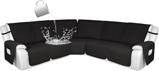 HDCAXKJ 100% Waterproof Reclining Sectional Couch Covers L Shape Recliner Sofa by HDCAXKJ