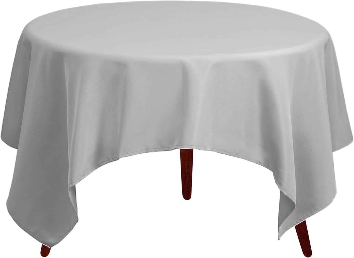 Gee Di Moda Square Tablecloth - 52 x 52 Inch Charcoal Table Cloth for Small Square or Round Tables - Heavy Duty Washable Fabric - for Buffet Table, Holiday Party, Dinner, Wedding & Baby Shower