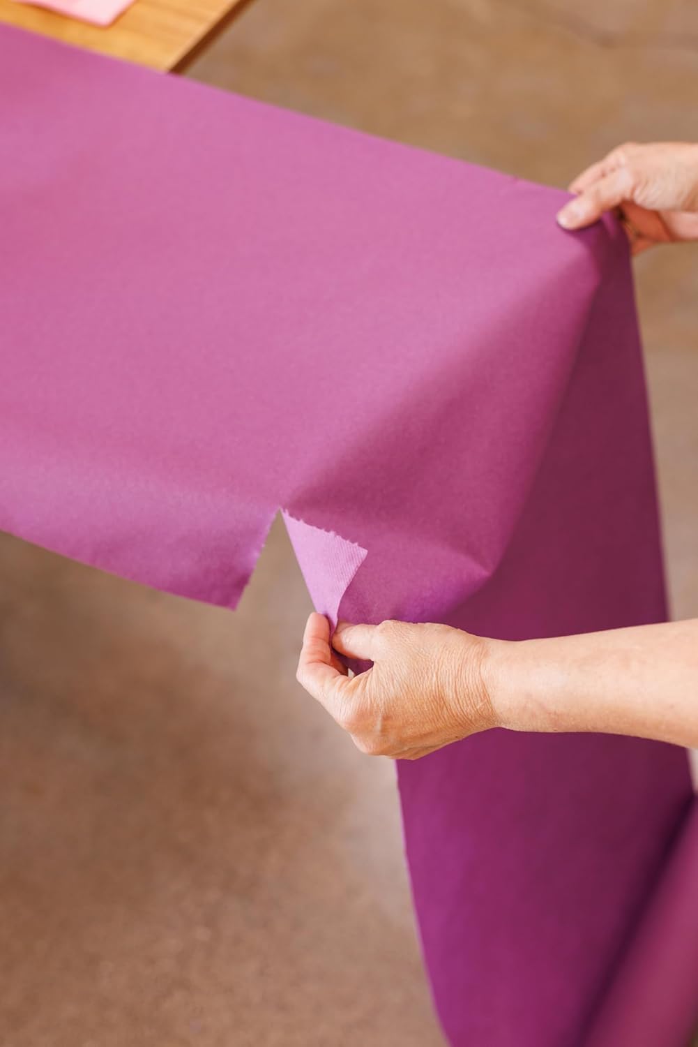 American Homestead Paper Table Runner Roll - 78 ft. Disposable Linen-Like Table Cover Roll - 20 Perforated Table Runners (16" x 48") for Parties, Weddings, and Events - Baby Blue