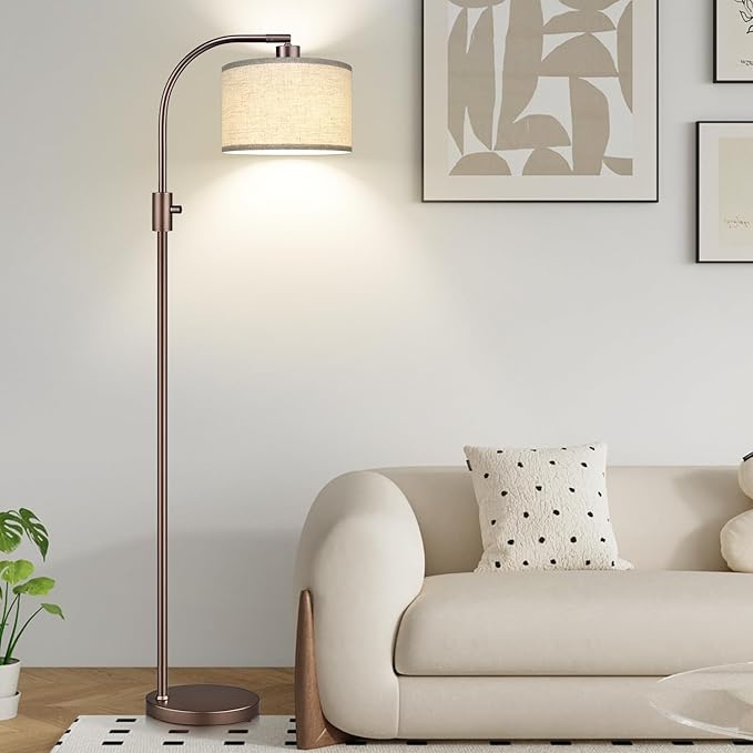 Nintiue Upgraded Modern Arc Dimmable Tall Standing Floor Lamp by Nintiue