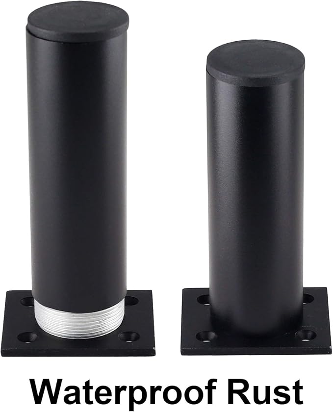 Set of 4 Furniture Legs 4.7 Inch, Adjustable Aluminum Alloy Cabinet Legs - Image 4