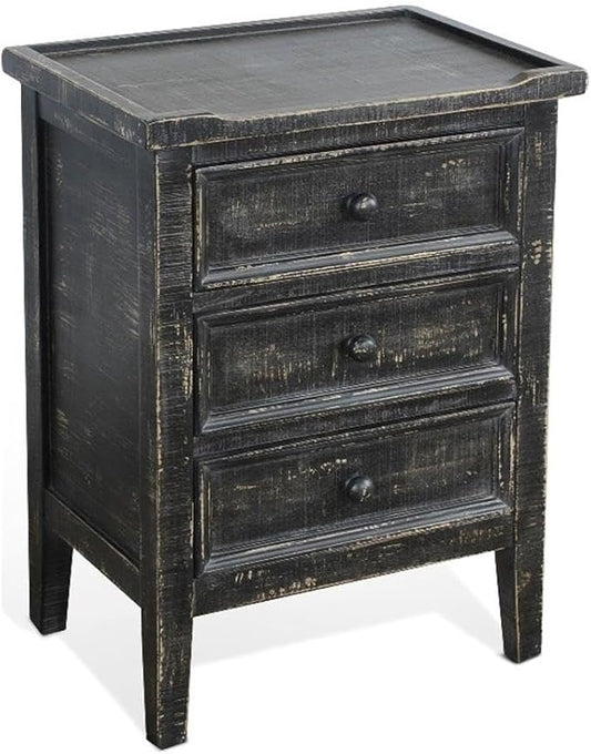 Sunny Designs Marina Black Sand Wood End Table by Sunny+Designs
