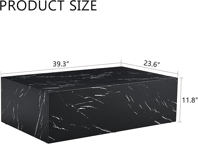 39.3'' Marble Coffee Table - Image 2