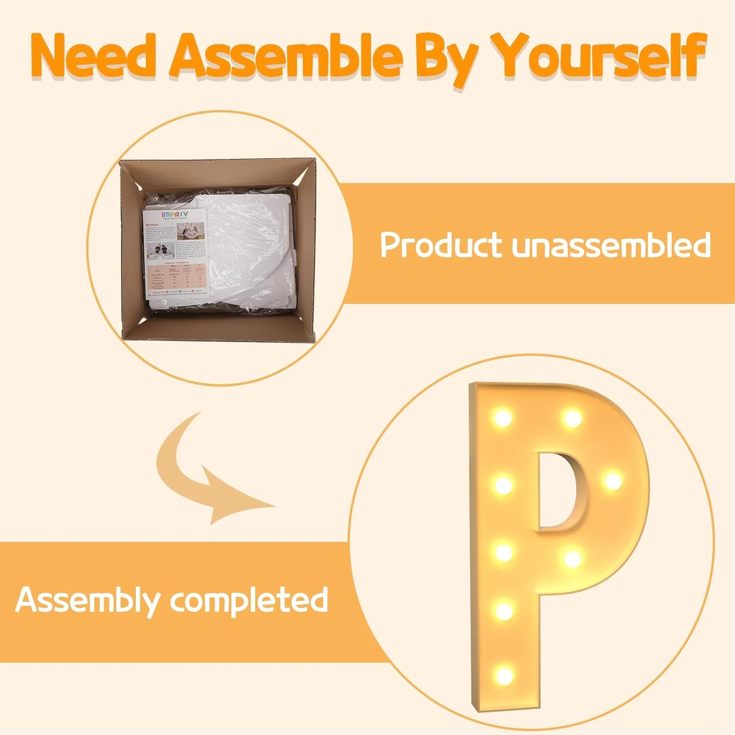 Marquee Letters 3 Feet Tall Large Light Up Letters P Happy Birthday Decorations Marry Me Proposal Engagement Party Decor Yellow Light Birthday Decorations Balloon Arch Kit Foam Sign P