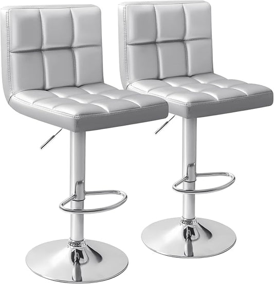 Homall Bar Stools Modern PU Leather Adjustable Swivel Barstools, Armless by Homall
