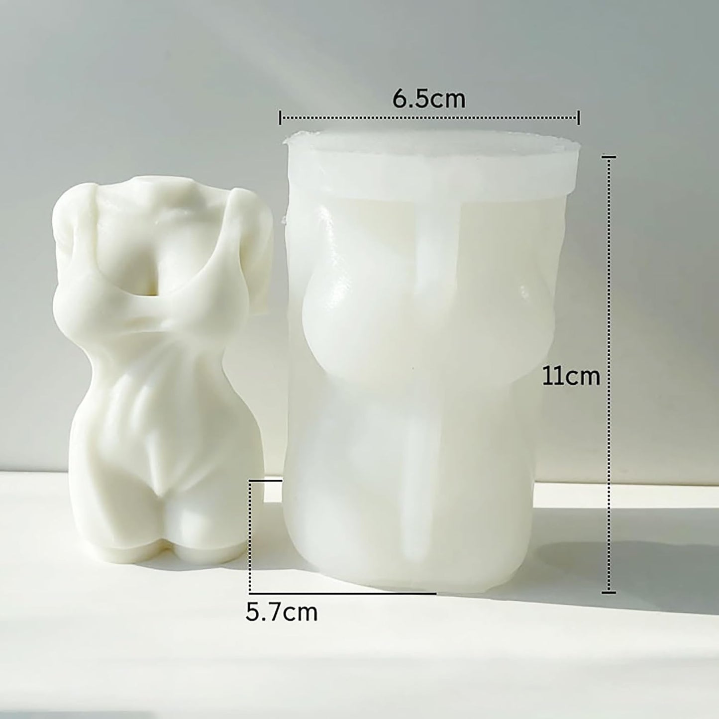 Sling Body Twist Wave Candle Mold - Resin Casting Silicone Mold for Home Decor and 3D Animal Candle Making