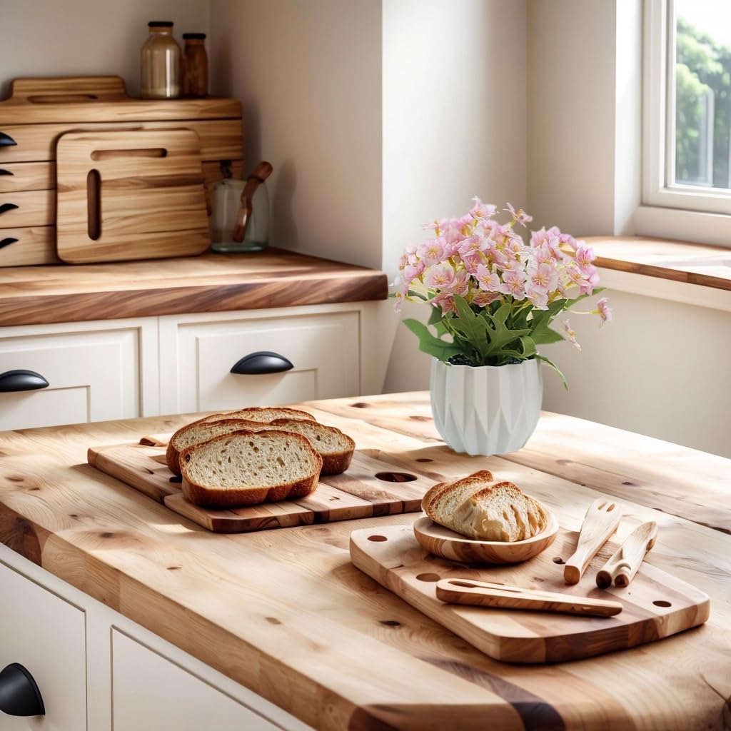 Artificial Flower Arrangement in Modern White Geometric Vase, Decorative Floral (Purple)