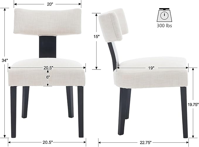 VESCASA Upholstered Dining Chairs - Image 6