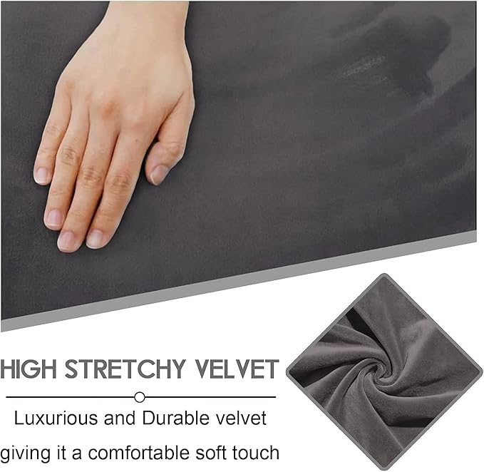 LightInTheBox 7-Piece Velvet Stretch Reclining Couch Covers 5 Seats Corner Sofa - Image 9