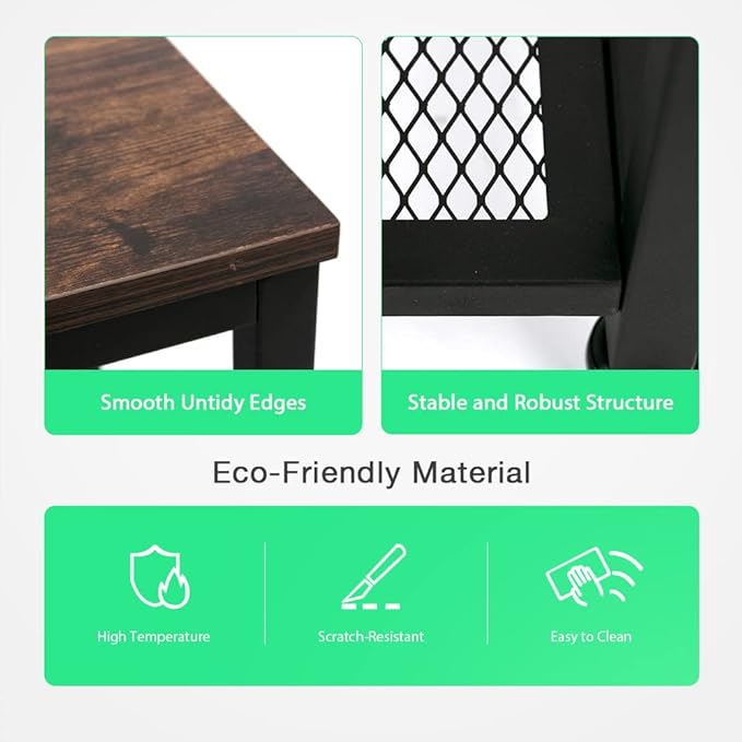 Industrial End 2-Tier Side Table - Image 5