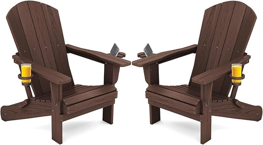 SERWALL Adirondack Chair with Cup Holders by SERWALL