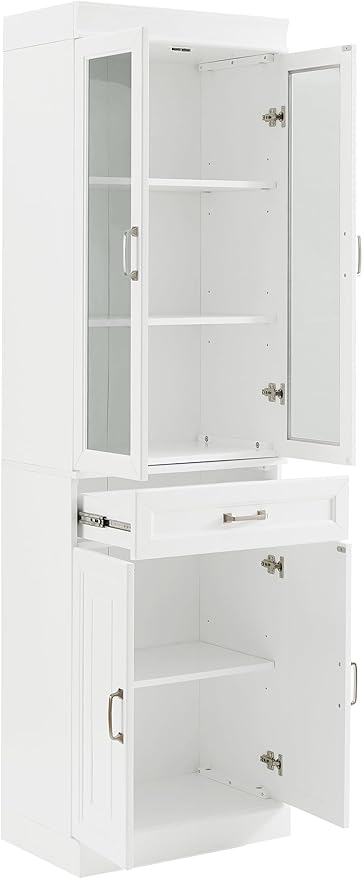 Crosley Furniture Stanton Glass Door Pantry Storage Cabinet - Image 5