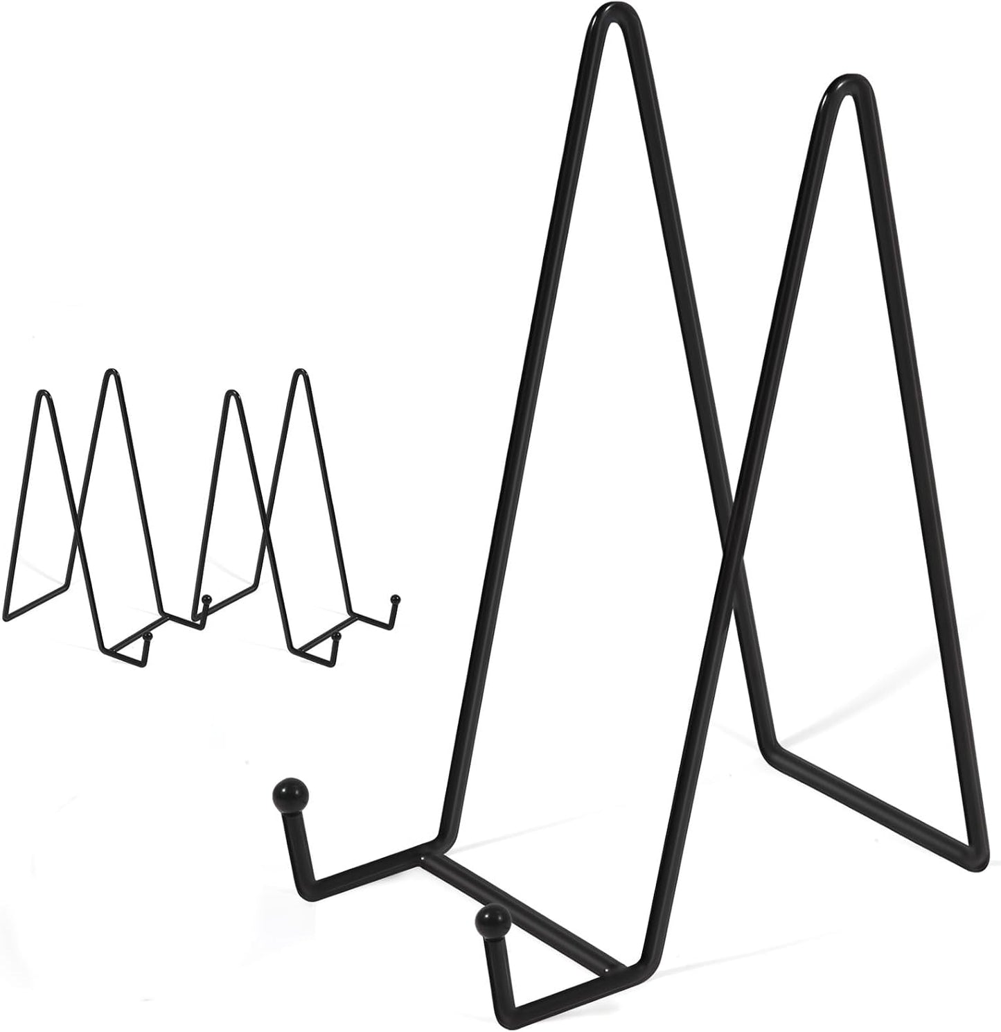 Decolore 10 Inch 3 Pack Large Black Table Easel Plate Stands for Display Plate Holder Display Stand for Decorative Plate, Poster, Tabletop Art and Platter