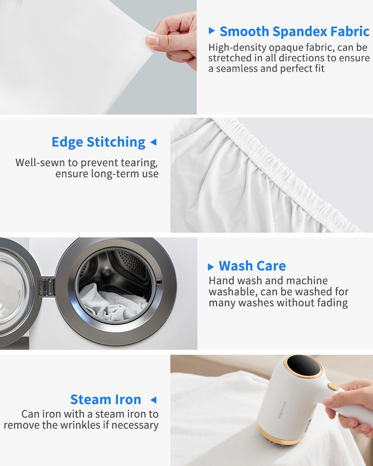 HEMMOTOP 7.2x7.2 ft Round Backdrop Cover White, Circle Arch Stand Cover for Wedding, Balloon Arched Covers Stretchy Backdrops for Party, Baby Shower, Fabric Photo Background 220cm