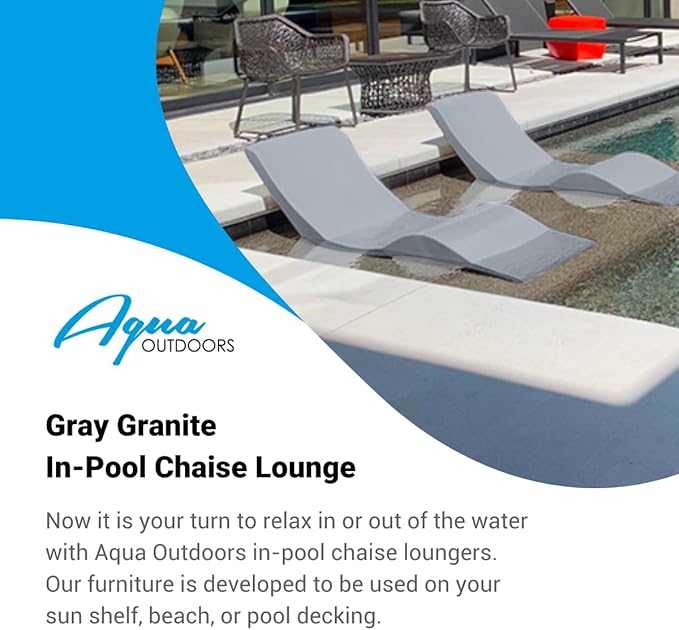 Aqua Outdoors - in-Pool Chaise Lounger - Inside Pool & Sun Shelf Lounge Chair - - Image 5
