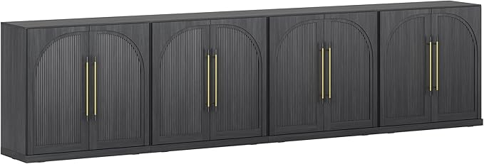 BELLEZE 3 Tier Bookshelf with Double-Arc Door - Image 8