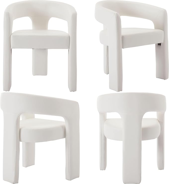 BESTANO Set of 2 Modern PU Leather Upholstered Dining Chairs - Image 7