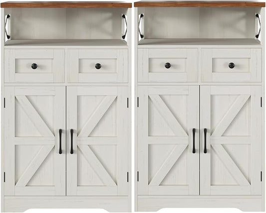 Befrases Set of 2 Farmhouse Storage Cabinet by Befrases