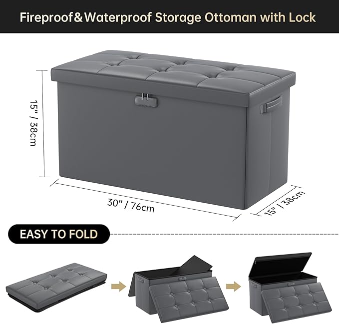 DocSafe Storage Ottoman Bench - Image 2