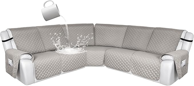 HDCAXKJ 100% Waterproof Reclining Sectional Couch Covers L Shape Recliner Sofa by HDCAXKJ