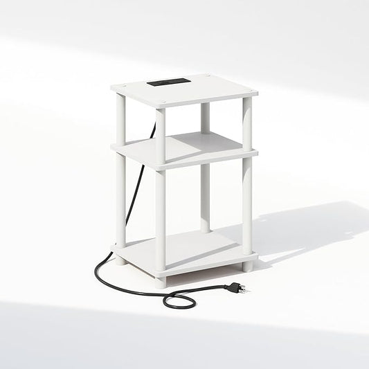 Furinno JUST Night Stand, 3-Tier Turn-N-Tube Nightstand by Furinno-FitsYourSpaceFitsYourBudget