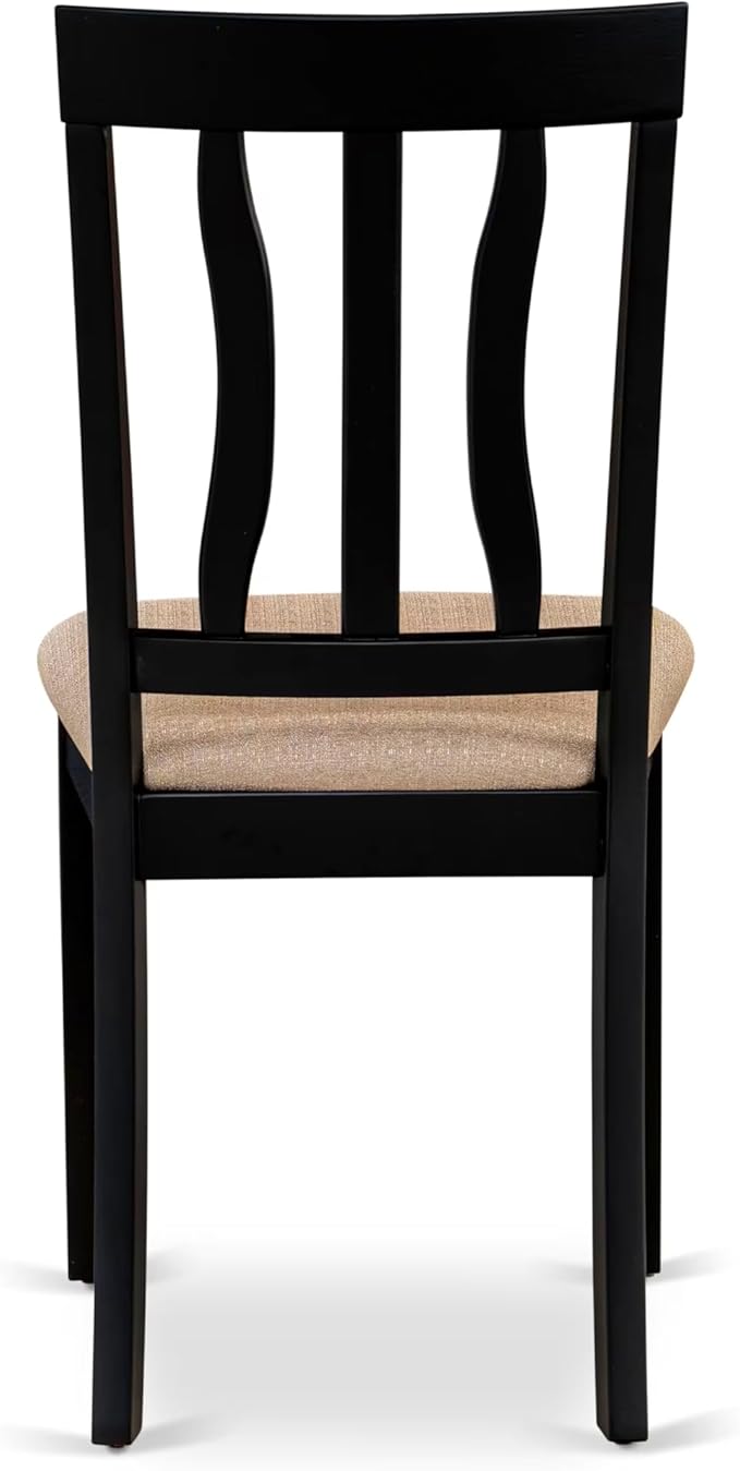 East West Furniture ANC-BLK-C Antique Dining Chairs - Image 8