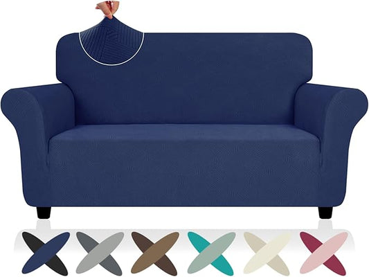 ZNSAYOTX Super Stretch Loveseat Covers, New Striped Love Seat Slipcover by ZNSAYOTX