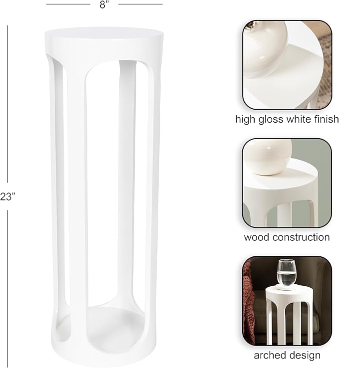 Kate and Laurel Dahl Modern Wooden Round Drink Table, Transitional Circle - Image 3
