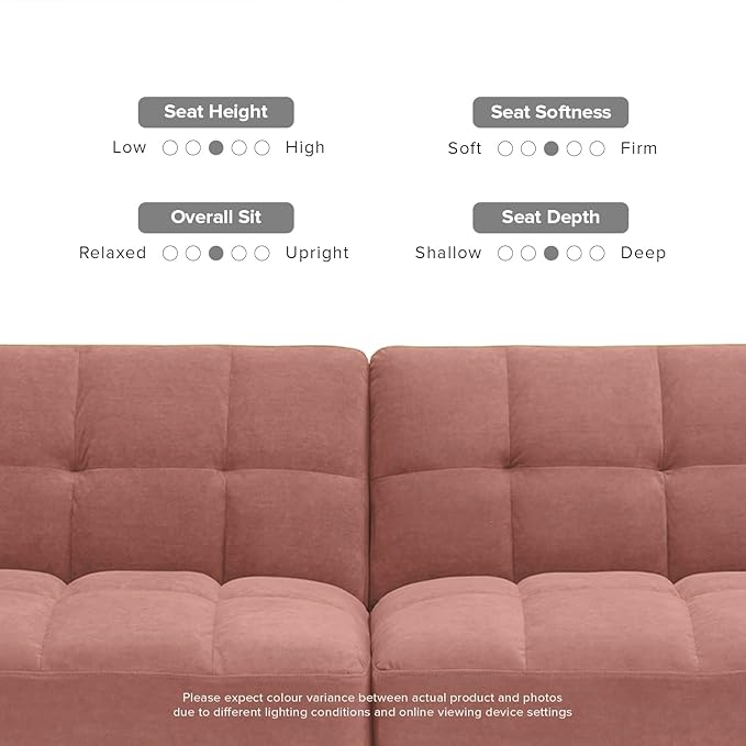mopio Aaron 76.8" Couch, Small Futon Sofa Bed, Mid Century Modern Futon Couch - Image 7