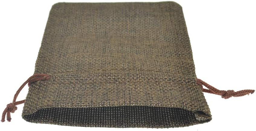 20Pcs Burlap Bags with Drawstring, Burlap Gift Bag Linen Jewelry Pouches for Christmas Wedding Favor, Party, DIY Crafts (Coffee, 5.9 x 7.5 Inch)