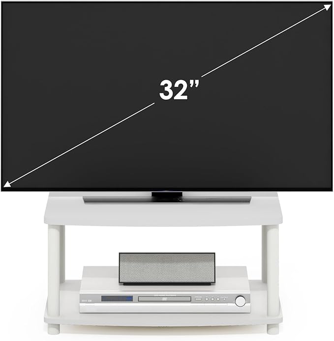 Furinno Turn-N-Tube TV Riser Stand, 2-Tier Small Elevated No Tools TV Stand - Image 8