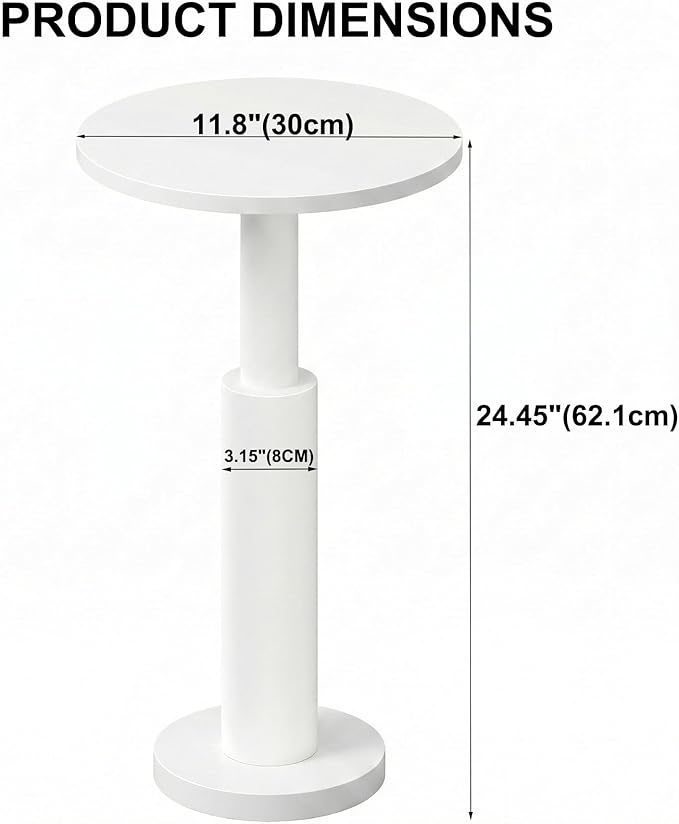LAATOOREE Small Round Side Tables Set of 2, Drink Tables, Accent Coffee Tables - Image 3