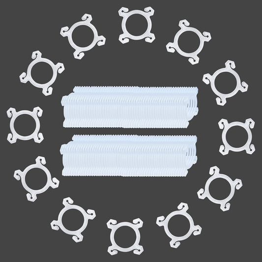 YALLOVE Balloon Clips, 150 Pack Balloon Quads for Balloon Stand, Balloon Holder for Birthday Baby Shower Party Decoration, White