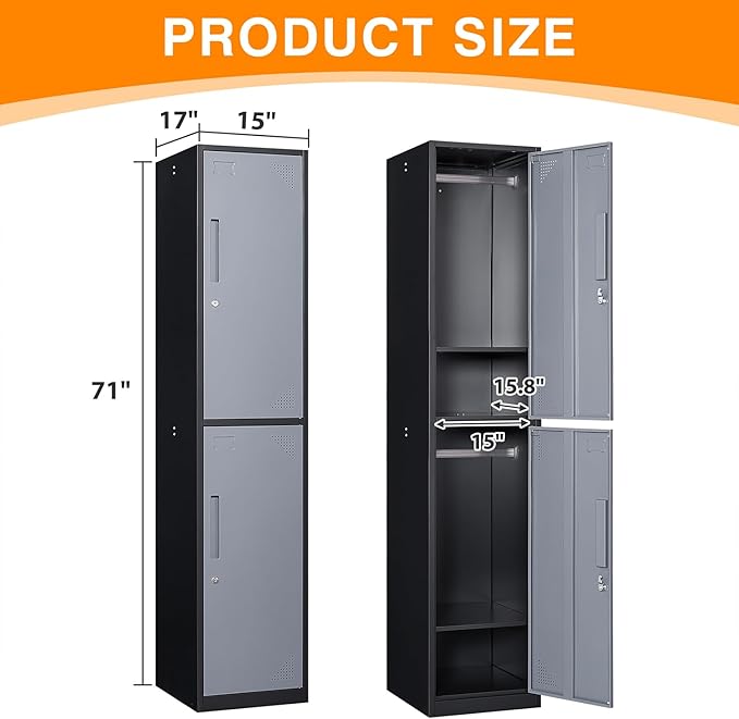 Metal Locker with 2 Doors - Image 3