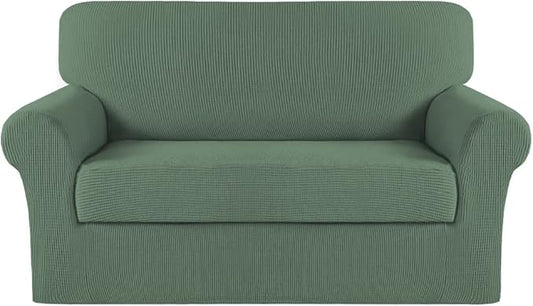 Turquoize Stretch Sofa Slipcover 2 Pieces Sofa Cover Couch Cover by Turquoize