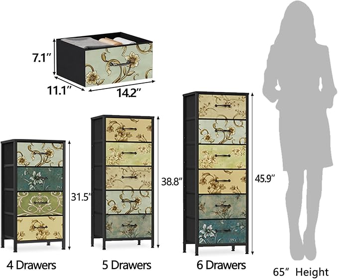 Furnulem Vertical Dresser for Bedroom, Tall Skinny Storage Tower - Image 9