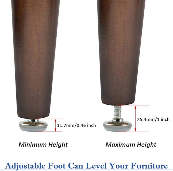 30Pcs Adjustable Furniture Leg Base Leveller Table Leveling Feet Pads, M6 x - Image 5