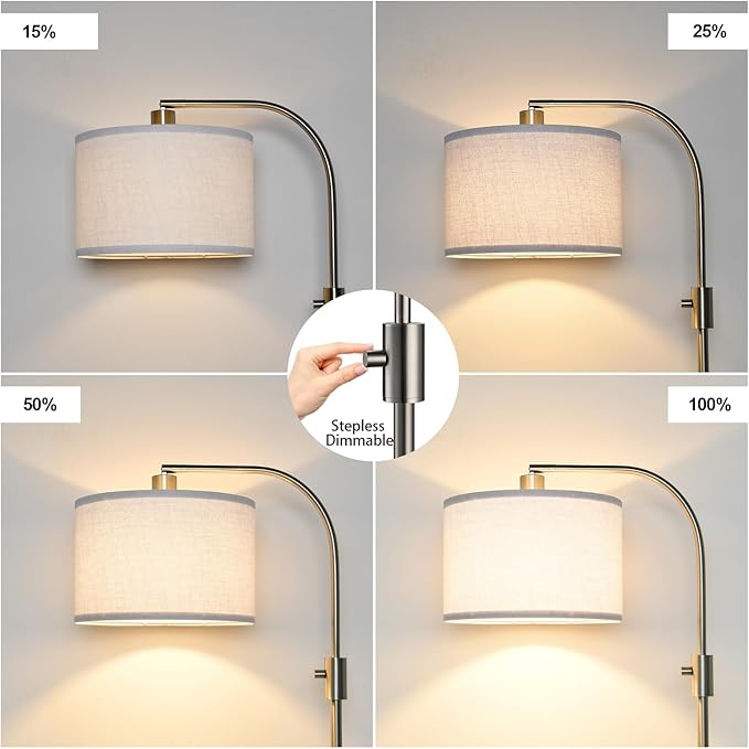 Nintiue Upgraded Modern Arc Dimmable Tall Standing Floor Lamp - Image 3