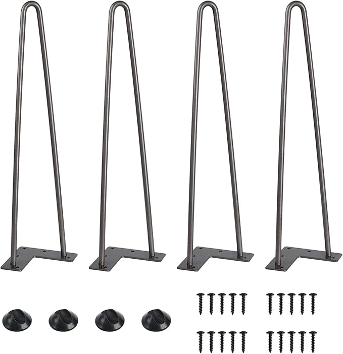 SMARTSTANDARD 16 Inch Heavy Duty Hairpin Furniture Legs, Metal Home DIY Projects by SMARTSTANDARD