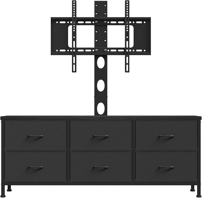 TV Stand with Mount, Fabric Dresser with 6 Drawers - Image 8
