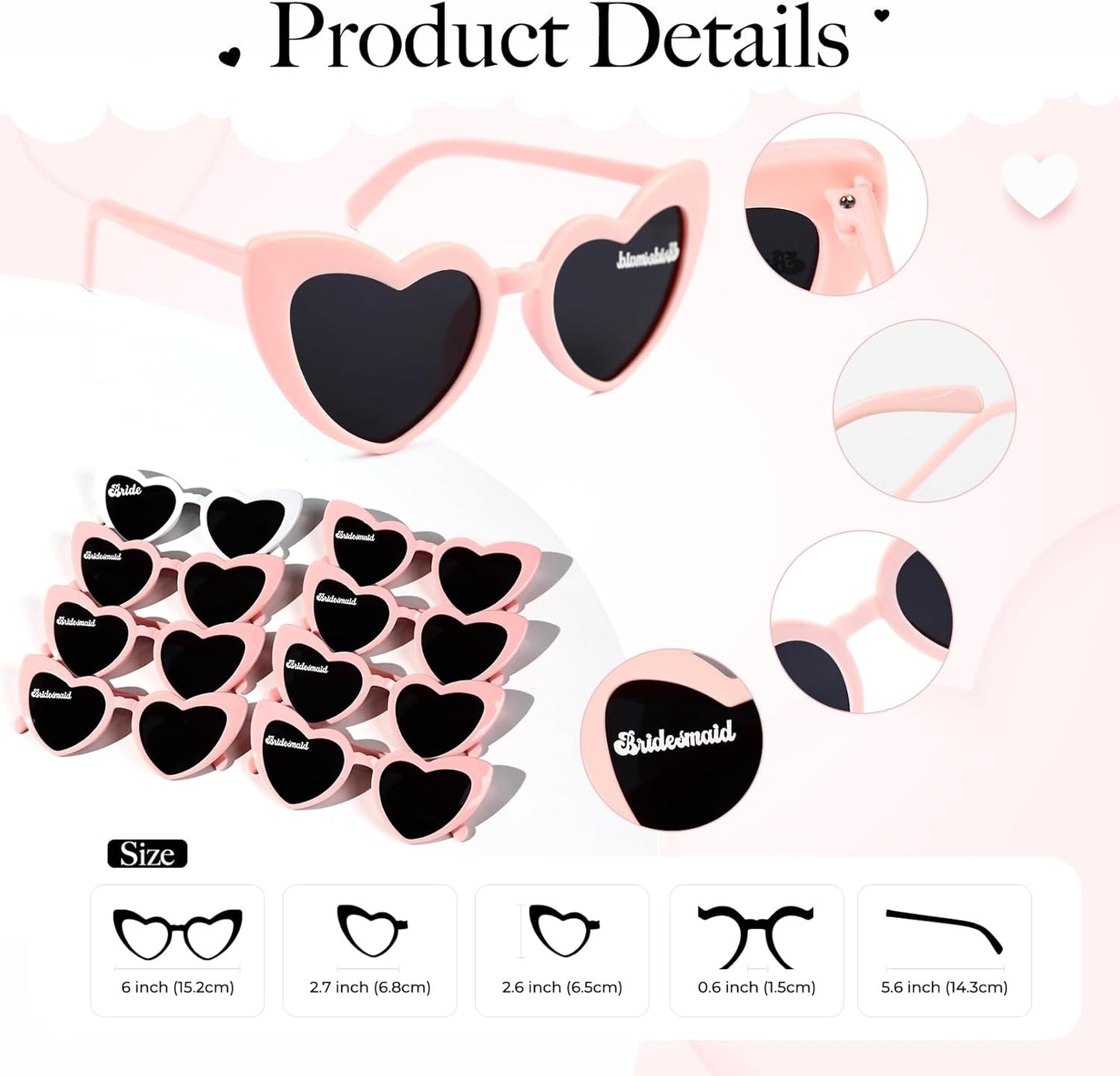 YOGFIT Heart Sunglasses for Women Fashion Classic Love Eye Protection Sunglasses Vintage Cute Heart Sunglasses