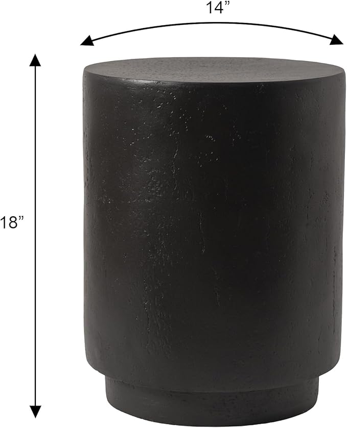 LeisureMod 14” Wide Round Side Table in Fiberstone - Image 3